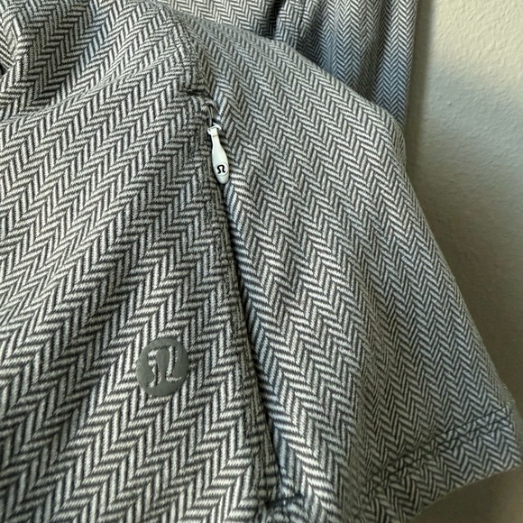 Lululemon Kanto Catch Me Long Sleeve Heathered Gray Herringbone White Slate 12 - Picture 6 of 10